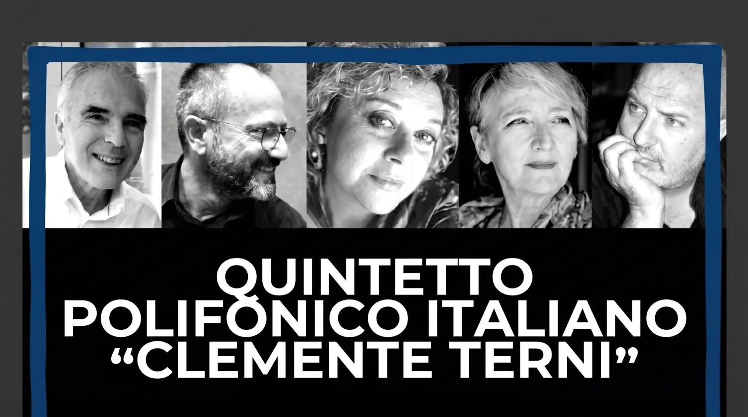 I cinque componenti del Quintetto Polifonico Italiano Clemente Terni